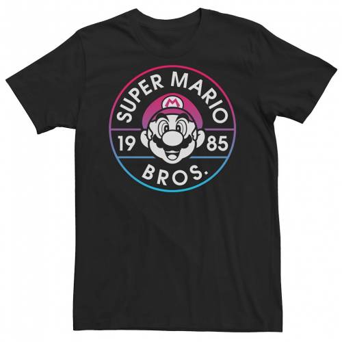キャラクター Tシャツ 黒色 ブラック BROS. 【 LICENSED CHARACTER SUPER MARIO NEON LIGHT TEE / BLACK 】 メンズファッション トップス カットソー｜スニケス