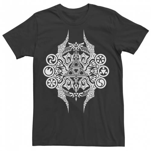 キャラクター Tシャツ 黒色 ブラック 【 LICENSED CHARACTER ZELDA GENERIC TRIFORCE MASK TEE / BLACK 】 メンズファッション トップス カットソー｜スニケス
