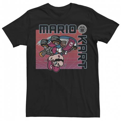 お年玉セール特価 Licensed Character キャラクター ダウン ロゴ Tシャツ 黒色 ブラック Licensed Character Mario Kart Upside Down Portrait Logo Tee Black メンズファッション トップス Tシャツ カットソー 21新発 Aqsasport Org