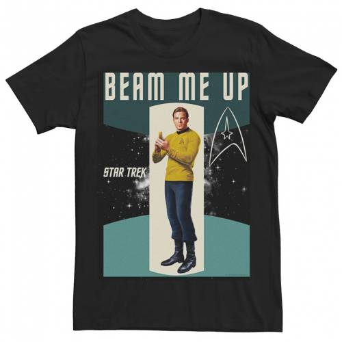 キャラクター シリーズ Tシャツ 黒色 ブラック TREK: THE?ORIGINAL 【 LICENSED CHARACTER STAR SERIES BEAM ME UP PORTRAIT TEE / BLACK 】 メンズファッション トップス カットソー｜スニケス