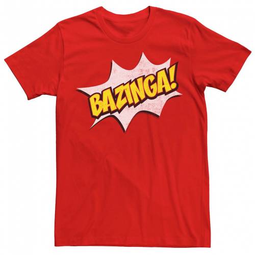 最新の激安 Licensed Character キャラクター Tシャツ 赤 レッド Red Licensed Character The Big Bang Theory Bazinga Tee メンズファッション トップス Tシャツ カットソー 安い購入 Hillcrestcare Org