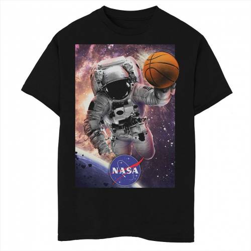 超大特価 Licensed Character キャラクター バスケットボール グラフィック Tシャツ 黒色 ブラック Licensed Character Nasa Astronaut Basketball In Space Graphic Tee Black キッズ ベビー マタニティ トップス Tシ 高い素材 Www Lexusoman Com