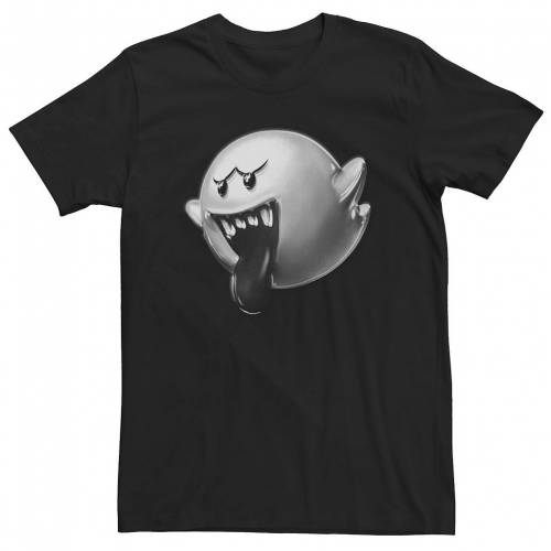 贅沢 Licensed Character キャラクター 赤 レッド Tシャツ 黒色 ブラック Red Licensed Character Nintendo Super Mario Boo Tones Portrait Tee Black メンズファッション トップス Tシャツ カットソー 人気のファッションブランド Allengine Cl