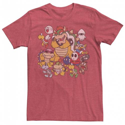 偉大な 楽天市場 Licensed Character キャラクター Tシャツ 赤 レッド ヘザー Red Heather Licensed Character Nintendo Super Mario Bowser Enemy Group Tee メンズファッション トップス Tシャツ カットソー スニケス 50 Off Www Septlaxcala Gob Mx