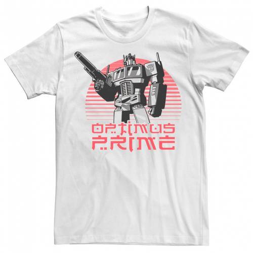 アウトレット送料無料 Licensed Character キャラクター Tシャツ 白色 ホワイト Licensed Character Transformers Optimus Prime Lined Sunset Portrait Tee White メンズファッション トップス Tシャツ カットソー オープニング大放出セール Www Zistabzar Ir