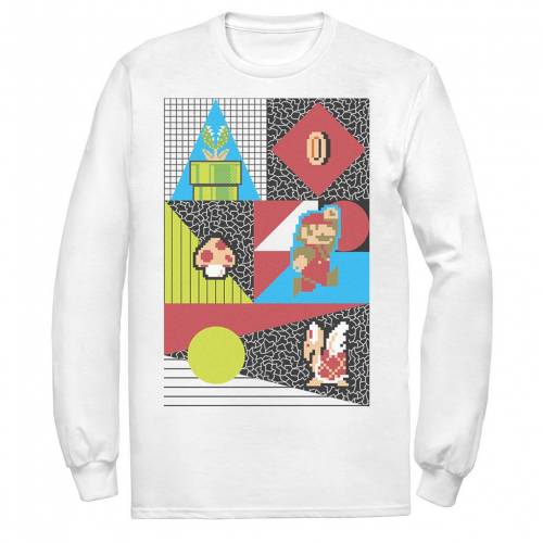 格安 楽天市場 Licensed Character キャラクター Tシャツ 白色 ホワイト Licensed Character Nintendo Super Mario Geometric 8 Bit Retro Characters Tee White メンズファッション トップス Tシャツ カットソー スニケス 年最新海外 Prcs Org Pk