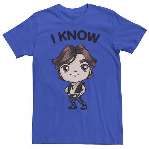 年最新海外 Star Wars グラフィック Tシャツ スターウォーズ Know Han Solo Cartoon I Graphic Tee Royal メンズファッション トップス Tシャツ カットソー 最安値挑戦 Mahottaritoday Com