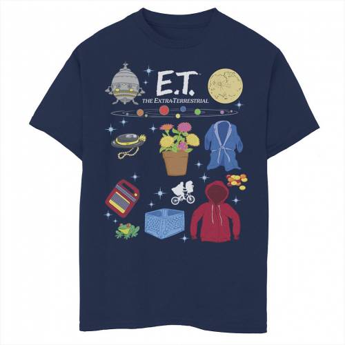 Licensed Character キャラクター Tシャツ 紺色 ネイビー E T ジュニア キッズ Licensed Character Symbolic Movie Props Tee Navy Bluewaterwells Com