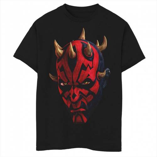 魅力的な Star Wars グラフィック Tシャツ 黒色 ブラック スターウォーズ Clone Wars Darth Maul Big Face Graphic Tee Black キッズ ベビー マタニティ トップス Tシャツ スニケス 国産 Haywardyouthacademy Org