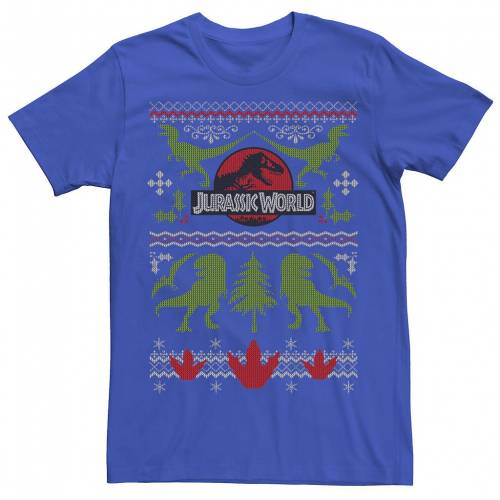 偉大な Licensed Character キャラクター トレーナー グラフィック Tシャツ Licensed Character Jurassic World Dinosaur Xmas Ugly Sweater Graphic Tee Royal メンズファッション トップス Tシャツ カットソー スニケス 結婚祝い Esdm Jatimprov Go Id