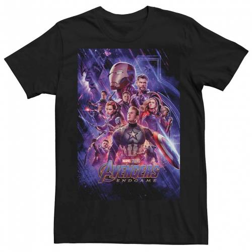キャラクター Tシャツ 黒色 ブラック 【 LICENSED CHARACTER MARVEL AVENGERS ENDGAME MOVIE POSTER TEE / BLACK 】 メンズファッション トップス カットソー｜スニケス