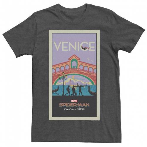 マーベル グラフィック Tシャツ チャコール ヘザー 【 MARVEL SPIDER-MAN FAR FROM HOME VENICE ABSTRACT MOVIE POSTER GRAPHIC TEE / CHARCOAL HEATHER 】 メンズファッション トップス カットソー｜スニケス
