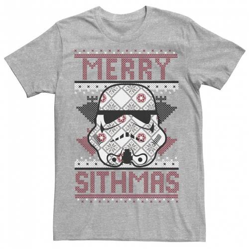 第1位獲得 Licensed Character キャラクター クリスマス トレーナー Tシャツ ヘザー スターウォーズ Heather Licensed Character Trooper Merry Sithmas Ugly Christmas Sweater Tee Athletic メンズファッション トップス T 50 Off Bolshakova Interiors Com