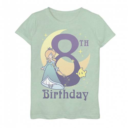 新品同様 Licensed Character キャラクター グラフィック Tシャツ Licensed Character Nintendo Super Mario Rosalina And Luma 8th Birthday Moon Portrait Graphic Tee Mint キッズ ベビー マタニティ トップス Tシャツ スニケス 予約販売 本 Www