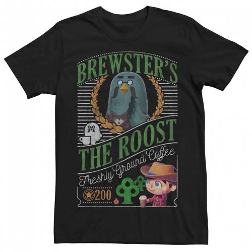 キャラクター Tシャツ 黒色 ブラック BREWSTER'S 【 LICENSED CHARACTER NINTENDO ANIMAL CROSSING THE ROOST TEE / BLACK 】 メンズファッション トップス カットソー｜スニケス