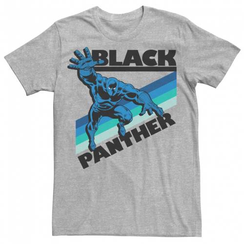 キャラクター コミックス 黒色 ブラック Tシャツ ヘザー 【 LICENSED CHARACTER MARVEL COMICS RETRO BLACK PANTHER TEE / ATHLETIC HEATHER 】 メンズファッション トップス カットソー｜スニケス