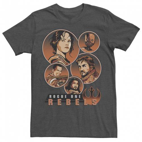 Tシャツ チャコール ヘザー スターウォーズ 【 STAR WARS ROGUE ONE REBELLION HERO CIRCLES TEE / CHARCOAL HEATHER 】 メンズファッション トップス カットソー｜スニケス