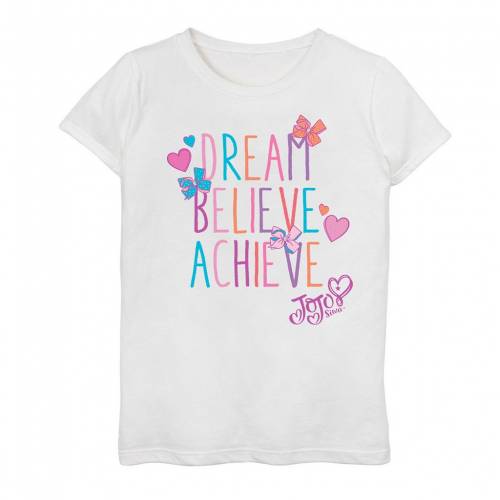 国産 楽天市場 Licensed Character キャラクター ドリーム Tシャツ 白色 ホワイト Licensed Character Jojo Siwa Dream Believe Achieve Bows Hearts Tee White キッズ ベビー マタニティ トップス Tシャツ スニケス 最新情報 Www Lexusoman Com