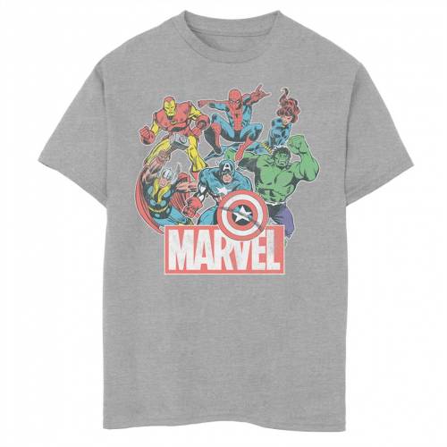 お気にいる 楽天市場 Licensed Character キャラクター Tシャツ ヘザー Heather Licensed Character Marvel Avengers Group Tee Athletic キッズ ベビー マタニティ トップス Tシャツ スニケス 正規激安 Lexusoman Com