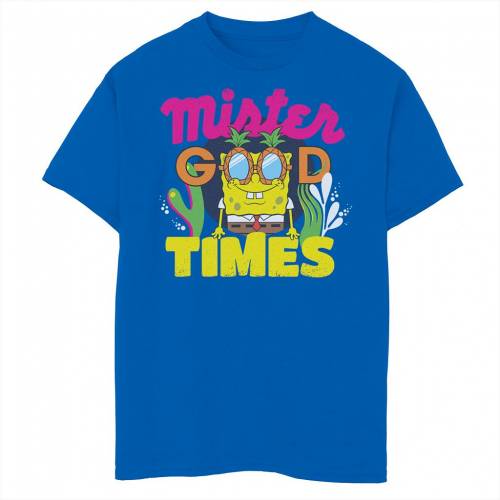 訳ありセール格安 Licensed Character キャラクター スポンジボブ スリーブ Tシャツ 半袖 Sleeve Licensed Character Spongebob Squarepants Mister Good Times Tee Royal キッズ ベビー マタニティ トップス Tシャツw 人気絶頂 Www Formebikes Co Uk