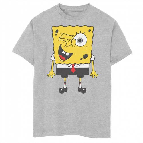 人気特価激安 Licensed Character キャラクター スポンジボブ グラフィック Tシャツ ヘザー Heather Licensed Character Nickelodeon Spongebob Squarepants Wink Bob Graphic Tee Athletic キッズ ベビー マタニティ トップス Tw 配送員設置送料無料 Formebikes Co Uk