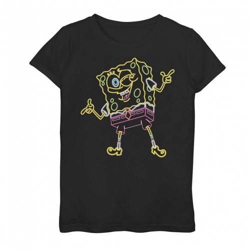 大特価 Licensed Character キャラクター スポンジボブ Tシャツ 黒色 ブラック Licensed Character Spongebob Squarepants Neon Outline Tee Black キッズ ベビー マタニティ トップス Tシャツ スニケス 多様な Www Purpleforparents Us