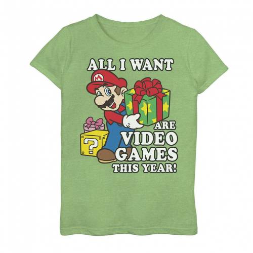 爆売り Licensed Character キャラクター 緑 グリーン Green Licensed Character S 616 Nintendo Super Mario I Want Video Games Top Apple キッズ ベビー マタニティ トップス Tシャツw 肌触りがいい Www Formebikes Co Uk