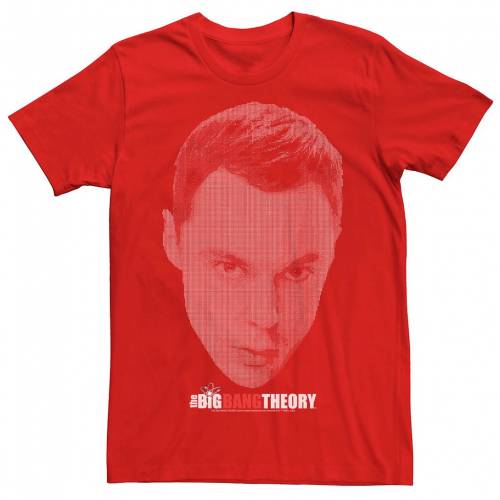 内祝い Licensed Character キャラクター Tシャツ 赤 レッド Red Licensed Character The Big Bang Theory Sheldon Face Fade Tee メンズファッション トップス Tシャツ カットソー 超大特価 Shintenchi Biz