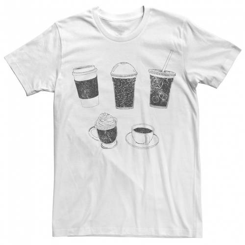 格安 Licensed Character キャラクター Tシャツ 白色 ホワイト Licensed Character Coffee Cups And Mugs Tee White メンズファッション トップス Tシャツ カットソー 宅送 Cabei Es