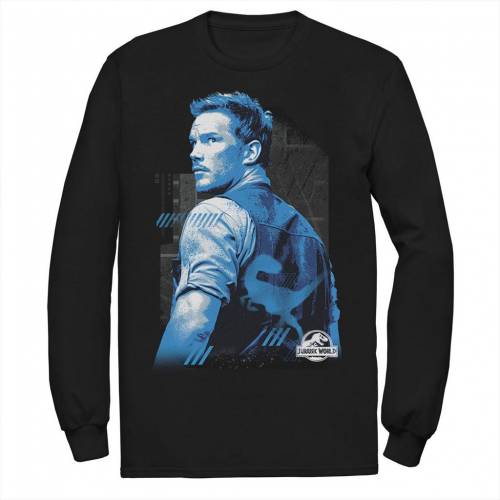 キャラクター オーウェン 青色 ブルー Tシャツ 【 LICENSED CHARACTER JURASSIC WORLD OWEN BLUE TONE PORTRAIT TEE / 】 メンズファッション トップス カットソー|スニケス
