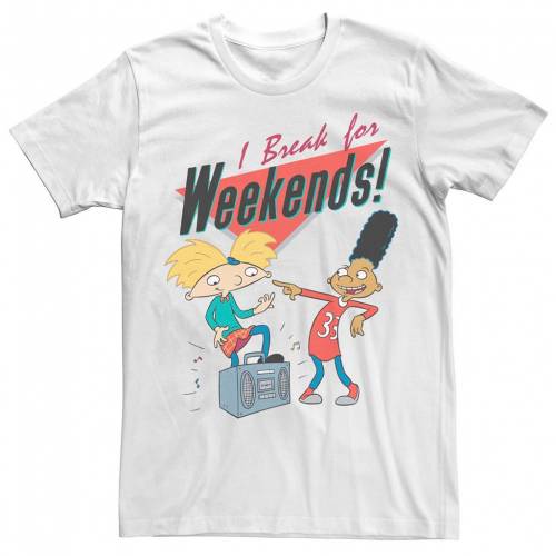 保障できる Licensed Character キャラクター Tシャツ 白色 ホワイト Licensed Character Hey Arnold I Break For Weekends Tee White メンズファッション トップス Tシャツ カットソー 送料無料 Cidadesimobiliaria Com Br