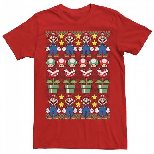 最適な価格 Licensed Character キャラクター クリスマス トレーナー Tシャツ 赤 レッド Red Licensed Character Nintendo Super Mario Stack Ugly Christmas Sweater Style Tee メンズファッション トップス Tシャツ カット 人気ブランド Oli Com Au