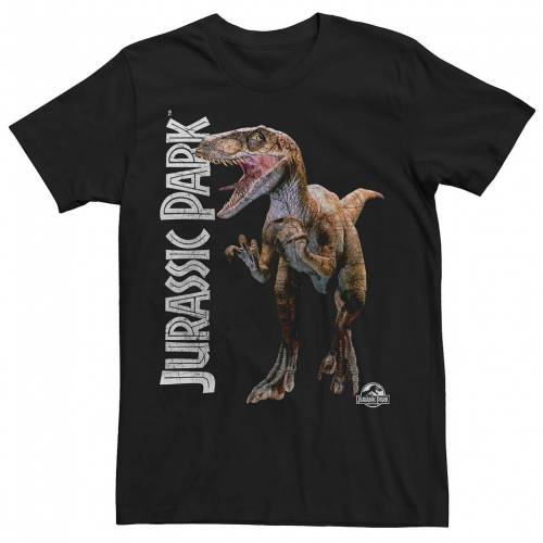 キャラクター ジュラシックパーク ヴェロキラプトル Tシャツ 【 LICENSED CHARACTER JURASSIC PARK VELOCIRAPTOR FULL BODY TEE BLACK 】 メンズファッション トップス