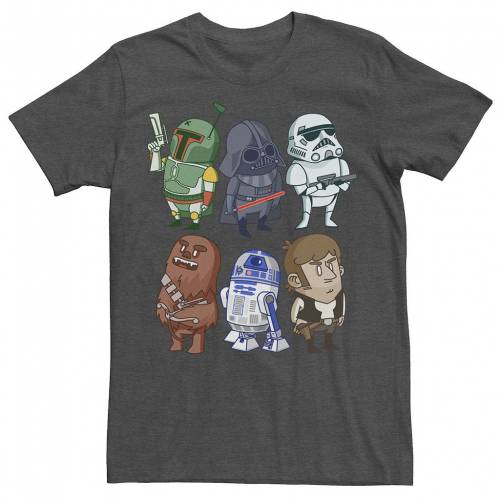 人気商品 Star Wars キャラクター グラフィック Tシャツ チャコール ヘザー スターウォーズ Heather Character Doodles Graphic Tee Charcoal メンズファッション トップス Tシャツ カットソー スニケス 最安値挑戦 Aqsasport Org