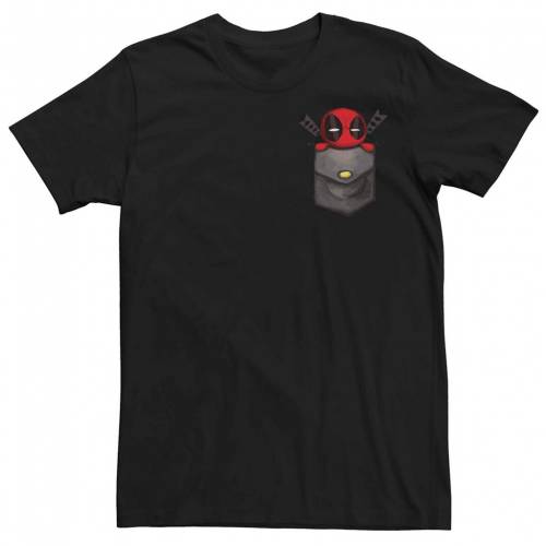 大流行中 Licensed Character キャラクター Tシャツ 黒色 ブラック Licensed Character Marvel Deadpool In Pocket Tee Black メンズファッション トップス Tシャツ カットソー 驚きの値段 Hillcrestcare Org