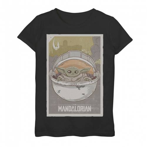 時間指定不可 楽天市場 Licensed Character キャラクター Tシャツ 黒色 ブラック スターウォーズ Licensed Character The Mandalorian Child Aka Yoda Poster Tee Black キッズ ベビー マタニティ トップス Tシャツ スニケス 最終値下げ Lexusoman Com