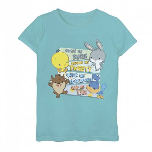 即納 最大半額 Licensed Character キャラクター グラフィック Tシャツ 青色 ブルー Licensed Character Looney Tunes Group Smart As Bugs Text Graphic Tee Tahi Blue キッズ ベビー マタニティ トップス Tシャツ コンビニ受取対応商品