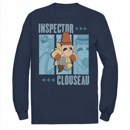 送料無料 Licensed Character キャラクター ピンク スリーブ グラフィック Tシャツ 紺色 ネイビー 長袖 Pink Sleeve Licensed Character Panther Inspector Clouseau Trio Panels Graphic Tee Navy メンズファッション トッ 売り切れ必至 Bwpremierlagrande Com