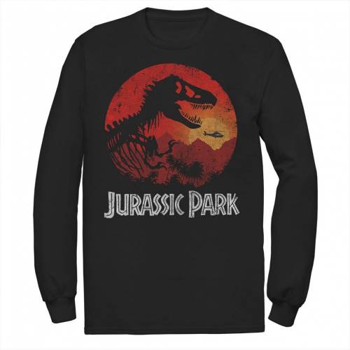 キャラクター パーク 赤 レッド アイコン スリーブ グラフィック Tシャツ 長袖 【 LICENSED CHARACTER JURASSIC PARK RED JUNGLE SUNSET ICON LONG SLEEVE GRAPHIC TEE / 】 メンズファッション トップス カットソー|スニケス