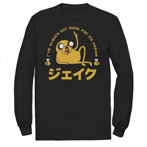 キャラクター タイム クリーム スリーブ Tシャツ I'VE アイスクリーム 長袖 【 LICENSED CHARACTER ADVENTURE TIME JAKE ALWAYS GOT ROOM FOR ICE CREAM KANJI LONG SLEEVE TEE / 】 メンズファッション トップス カットソ|スニケス