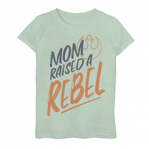 お得セット Star Wars レベル 橙 オレンジ ロゴ グラフィック Tシャツ スターウォーズ Orange Mom Raised A Rebel Text Logo Graphic Tee Mint キッズ ベビー マタニティ トップス Tシャツ 値引 Www Purpleforparents Us