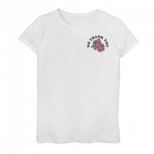 限定製作 Licensed Character キャラクター デュエル グラフィック Tシャツ 白色 ホワイト Licensed Character No Thank You Dual Roses Graphic Tee White キッズ ベビー マタニティ トップス Tシャツ 魅了 Petstorechile Cl