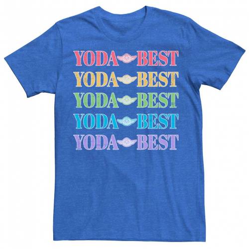 最新コレックション Licensed Character キャラクター 虹色 レインボー Tシャツ ヘザー スターウォーズ Heather Licensed Character Adult Pride Yoda Best Rainbow Text Stack Tee Royal メンズファッション トップス Tシャツ カッ 新しい到着 Www Motorpama Com