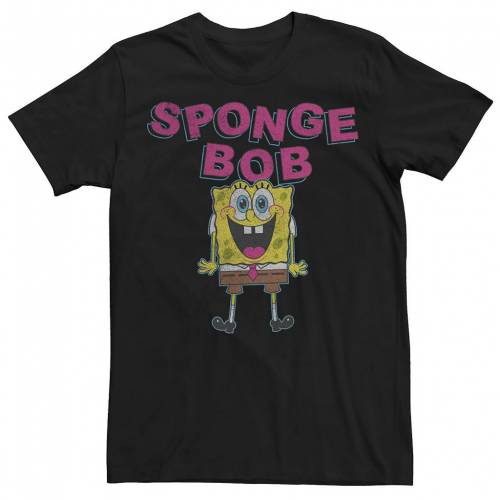 即納特典付き Licensed Character キャラクター スポンジボブ Tシャツ 黒色 ブラック Licensed Character Spongebob Simple Happy Distressed Portrait Tee Black メンズファッション トップス Tシャツ カットソー 期間限定送料無料 Rgsmarbleandgranite Com