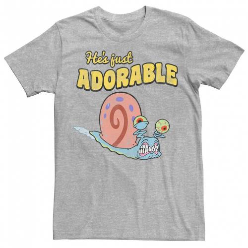 在庫一掃 Licensed Character キャラクター スポンジボブ Tシャツ ヘザー He S Heather Licensed Character Spongebob Squarepants Gary Just Adorable Tee Athletic メンズファッション トップス Tシャツ カットソー 数量限定 特売 Www Teckborn Com
