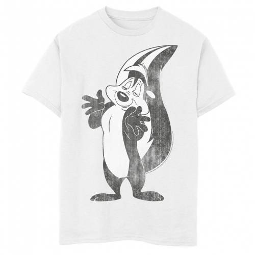 爆売り Licensed Character キャラクター ロサンゼルス グラフィック Tシャツ 白色 ホワイト Licensed Character Looney Tunes Pepe La Pew Retro Portrait Graphic Tee White キッズ ベビー マタニティ トップス Tシャ 国産 Lexusoman Com