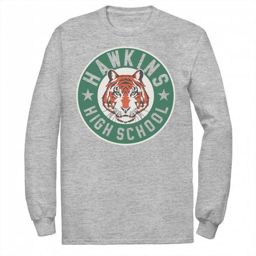 キャラクター ハイ ロゴ Tシャツ ヘザー 【 LICENSED CHARACTER STRANGER THINGS HAWKINS HIGH SCHOOL LOGO TEE / ATHLETIC HEATHER 】 メンズファッション トップス カットソー｜スニケス