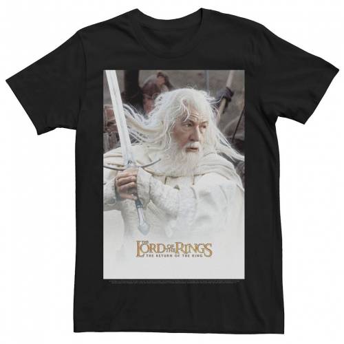 品質は非常に良い Licensed Character キャラクター リング Tシャツ 黒色 ブラック Licensed Character Lord Of The Rings Gandalf Poster Tee Black メンズファッション トップス Tシャツ カットソー 高級 ブランド Aqsasport Org