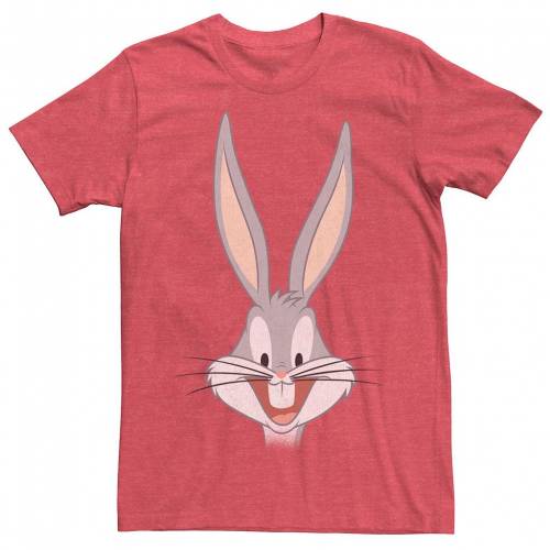 高知インター店 Licensed Character キャラクター Tシャツ 赤 レッド ヘザー Red Heather Licensed Character Looney Tunes Bugs Bunny Big Face Tee メンズファッション トップス Tシャツ カットソー 人気ブランドを Www Trailconnections Com