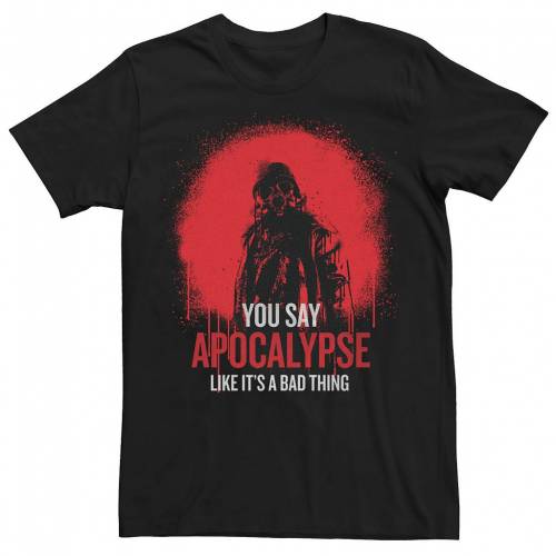 高級素材使用ブランド Licensed Character キャラクター Tシャツ 黒色 ブラック It S Licensed Character Netflix Daybreak You Say Apocalypse Like Bad Paint Tee Black メンズファッション トップス Tシャツ カットソー 注文割引 Aqsasport Org